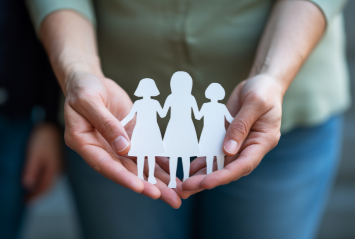 handen met papiermensen